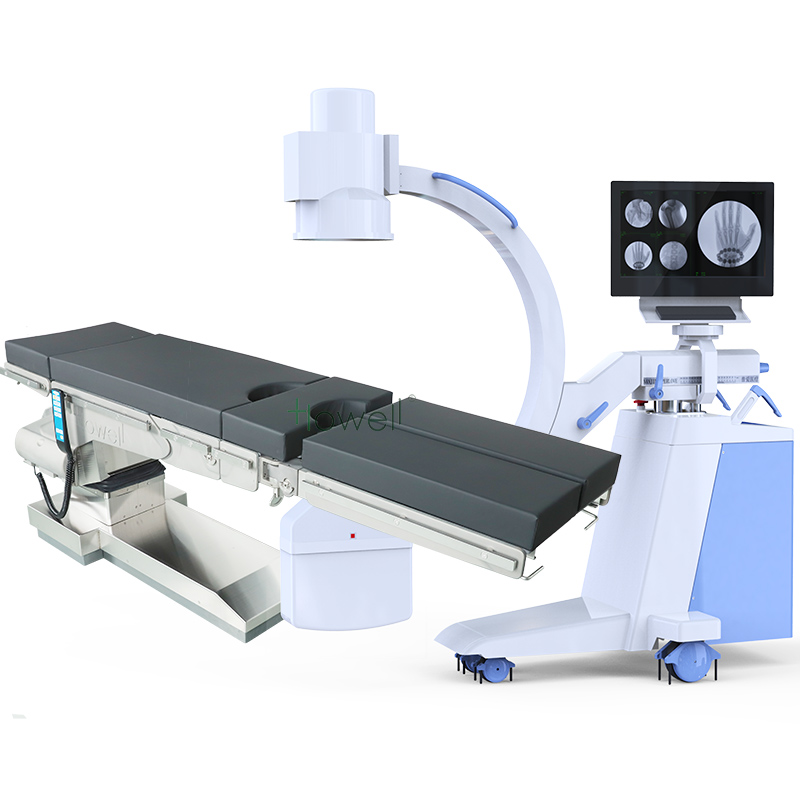 Mesa de operaciones ortopédica de columna final compatible con brazo en C