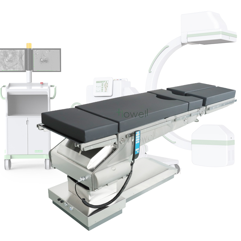 Mesa de operaciones ortopédica de columna final compatible con brazo en C