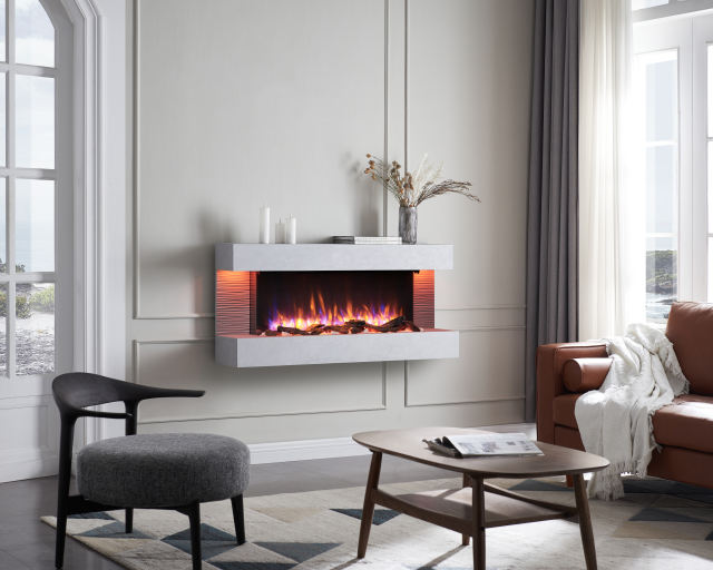 Kingston 50" Wall Mounted Fireplace