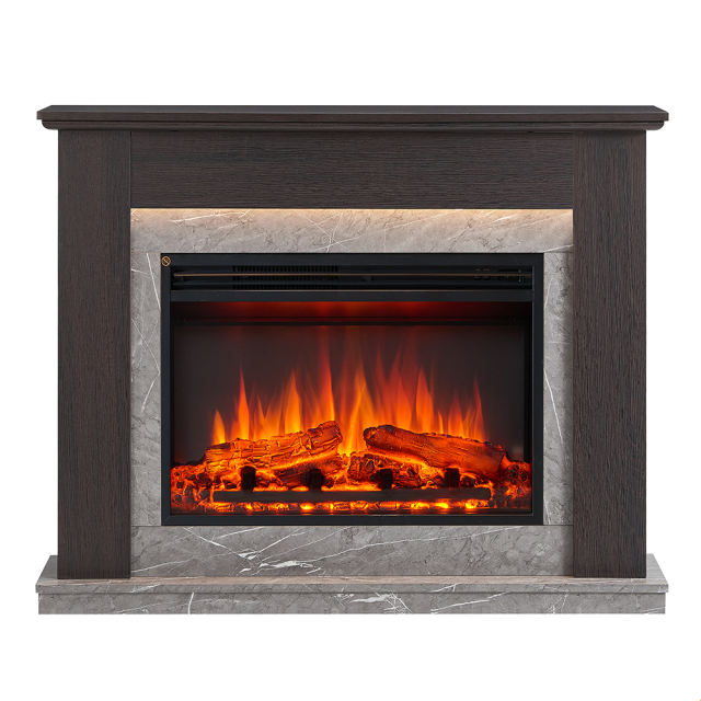 Valenza 44" White Electric Fireplace Suites