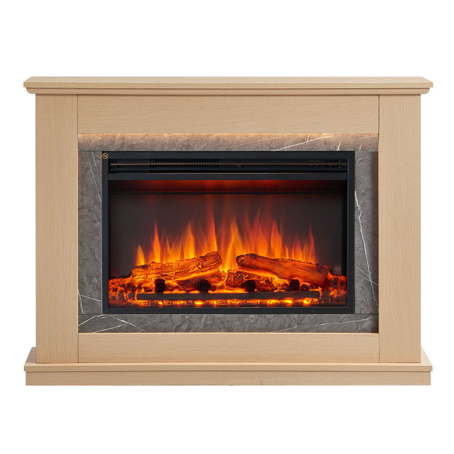 Casella 43" White Electric Fireplace Suites