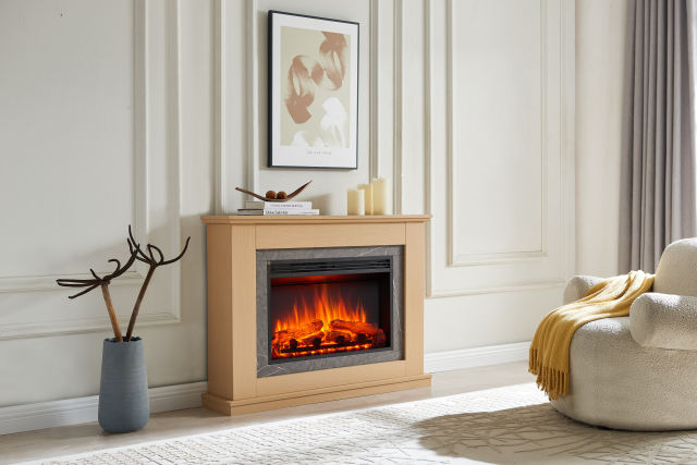 Casella 43" White Electric Fireplace Suites