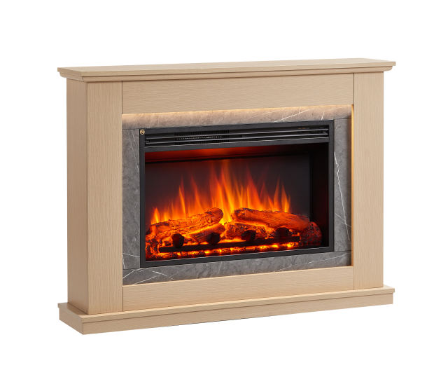 Casella 43" White Electric Fireplace Suites