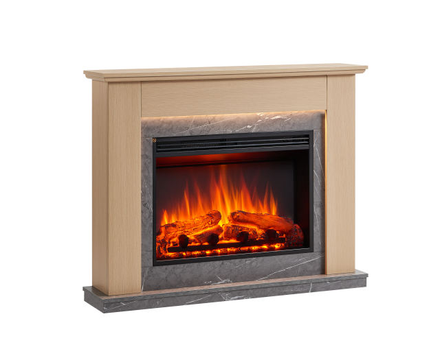 Valenza 44" White Electric Fireplace Suites