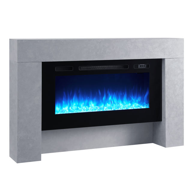 Carmaux 55" Electric Fireplace Suites Cement Grey