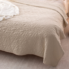 Faux Cotton-Linen Embroidery Quilt