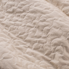 Faux Cotton-Linen Embroidery Quilt