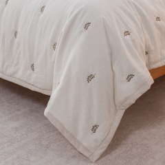 Faux Linen Embroidery Quilt