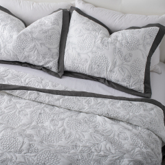 Premium Embroidered Washed Brushed Quilt