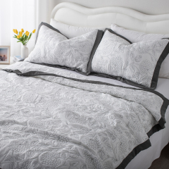 Premium Embroidered Washed Brushed Quilt
