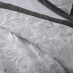 Premium Embroidered Washed Brushed Quilt