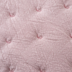 Elegant Embroidered Quilt with Ruffle Edge