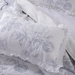 Premium Embroidered Washed Brushed Quilt