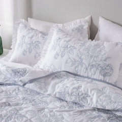 Premium Embroidered Washed Brushed Quilt