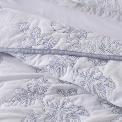 Premium Embroidered Washed Brushed Quilt