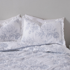 Premium Embroidered Washed Brushed Quilt
