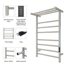 KWW Towel Warmer Wall Mount / Heated Towel Rack Mirror Polish