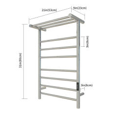 KWW Towel Warmer Wall Mount / Heated Towel Rack Mirror Polish