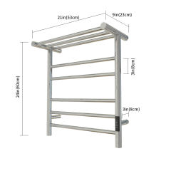 KWW Towel Warmer Wall Mount / Heated Towel Rack Mirror Polish