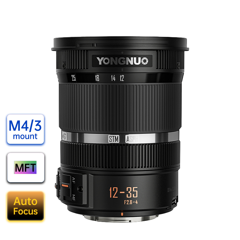 YN12-35mm F2.8-4M For Olympus/Panasonic Camera, With Macro Shooting，Auto Focus，M4/3 mount