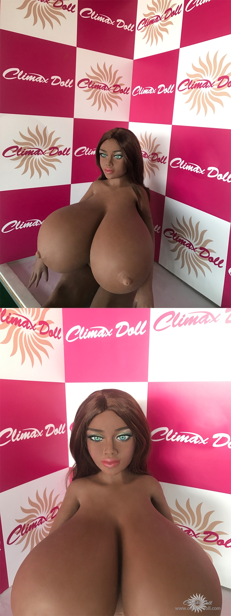  BBW CLM doll Una Carha-100cm Plus-face M5-Deep Black skins