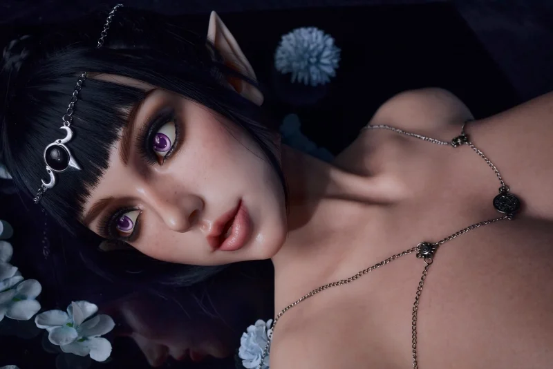 PW-U3 Rosetta elf head and chest torso sex doll with full-body skin texture, photo 16 of 18