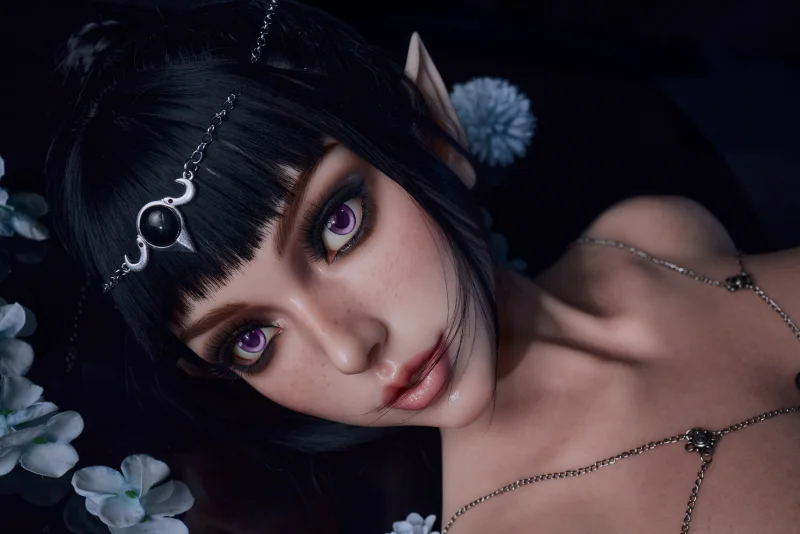 PW-U3 Rosetta elf head and chest torso sex doll with full-body skin texture, photo 17 of 18