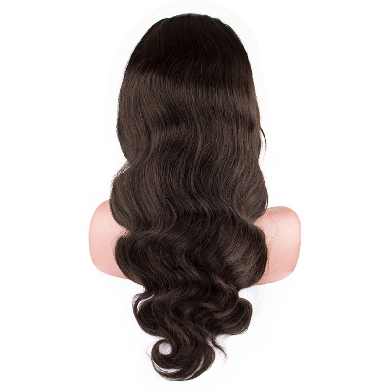 Raw Hair Body Wave Lace Front Wig 130% Density  Medium Brown Lace Wholesale