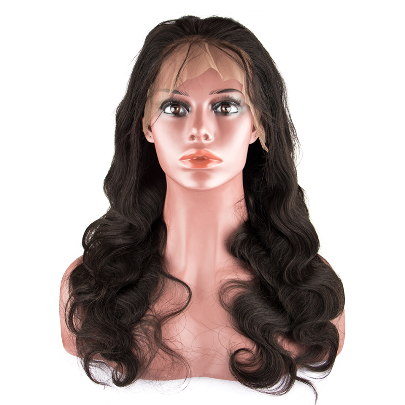 Raw Hair Body wave Full Lace Wig 130% Density  Medium Brown Lace Wholesale