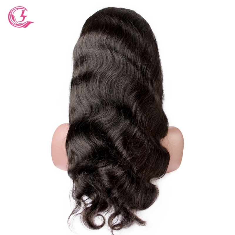 Virgin Hair Body Wave Lace Front Wig 130% Density  Medium Brown Lace Wholesale