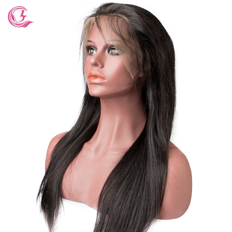 Virgin Hair Straight Lace Front Wig 130% Density  Medium Brown Lace Wholesale