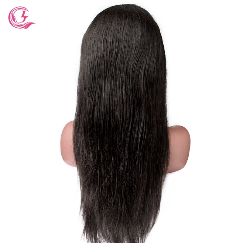 Virgin Hair Straight Lace Front Wig 130% Density  Medium Brown Lace Wholesale