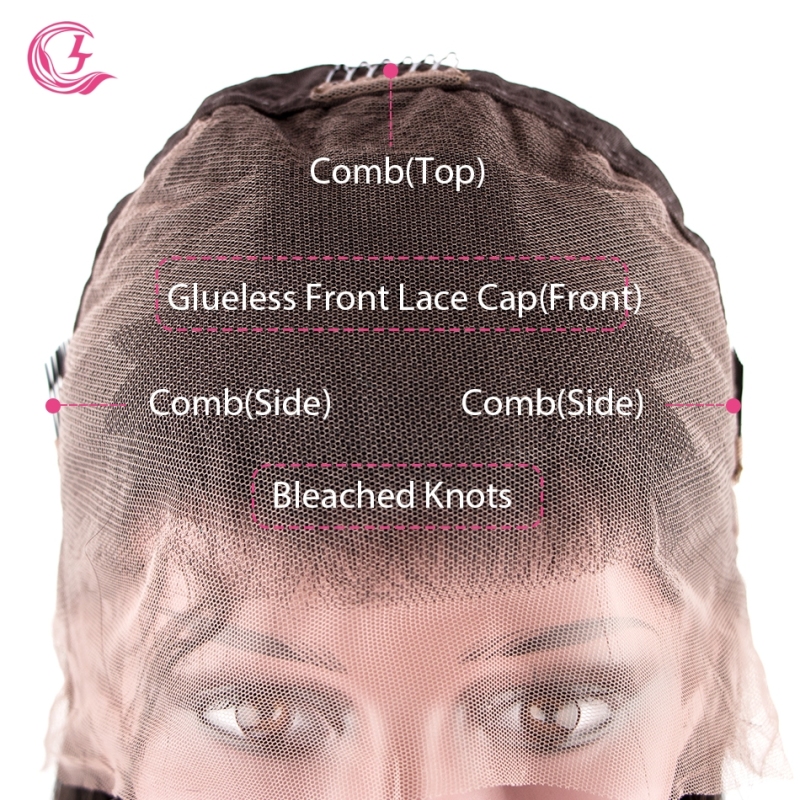Virgin Hair Deep Wave Lace Front Wig 130% Density  Medium Brown Lace Wholesale