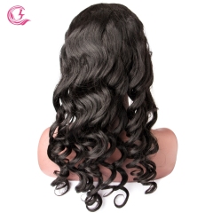 Virgin Hair Loose Wave Lace Front Wig 130% Density  Medium Brown Lace Wholesale