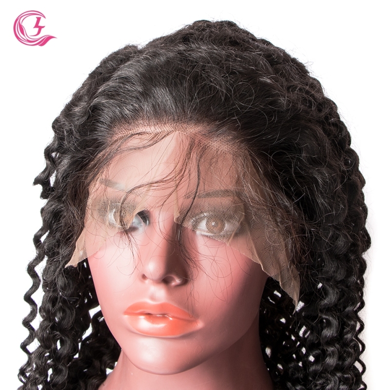 Virgin Hair Jerry Curry Lace Front Wig 130% Density  Medium Brown Lace Wholesale