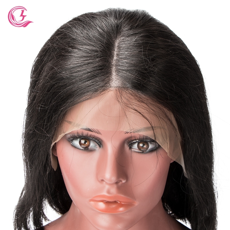 Virgin Hair BOB Lace Front Wig Straight 130% Density  Medium Brown Lace Wholesale