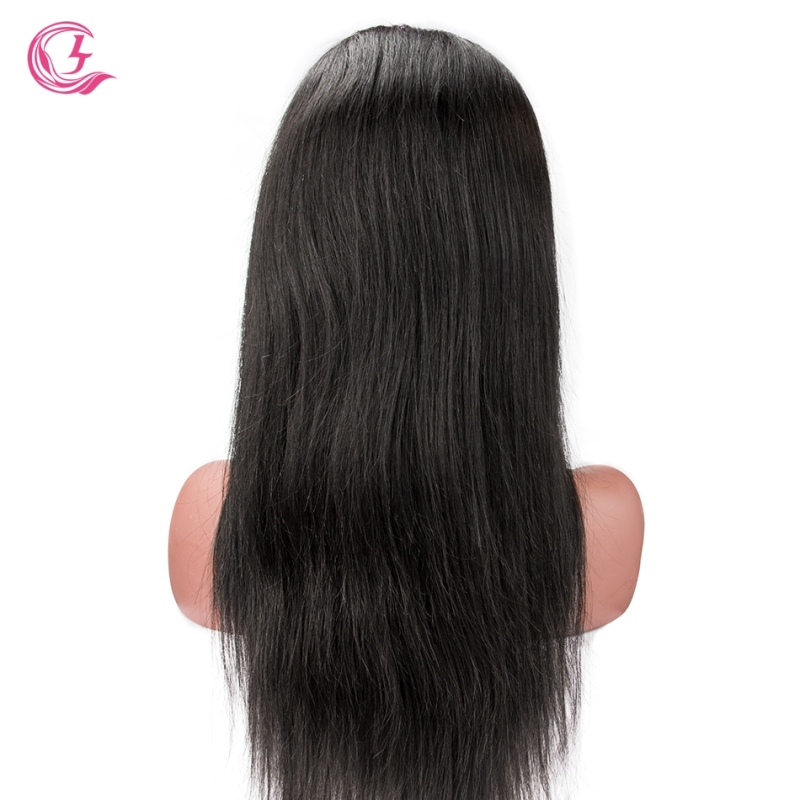 Virgin Hair Straight 360 Lace Front Wig 130% Density  Medium Brown Lace Wholesale