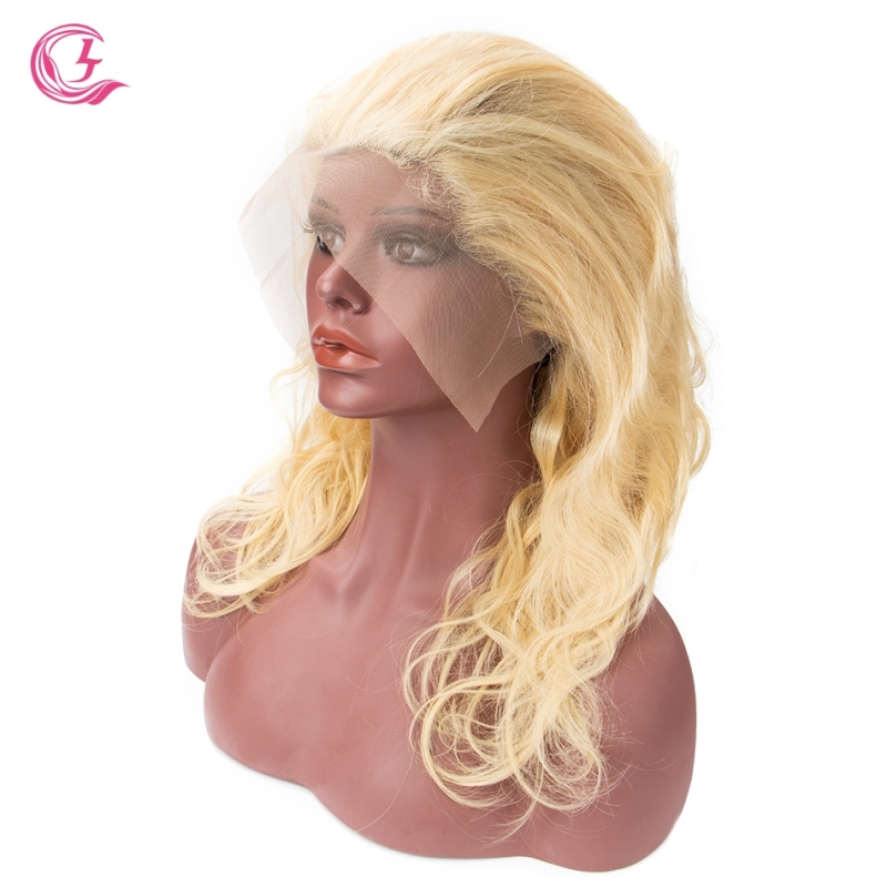 Raw Hair 613# Body Wave Front Lace Wig  Make By Three Bundles+A Frontal  Small Cap Transperant Lace