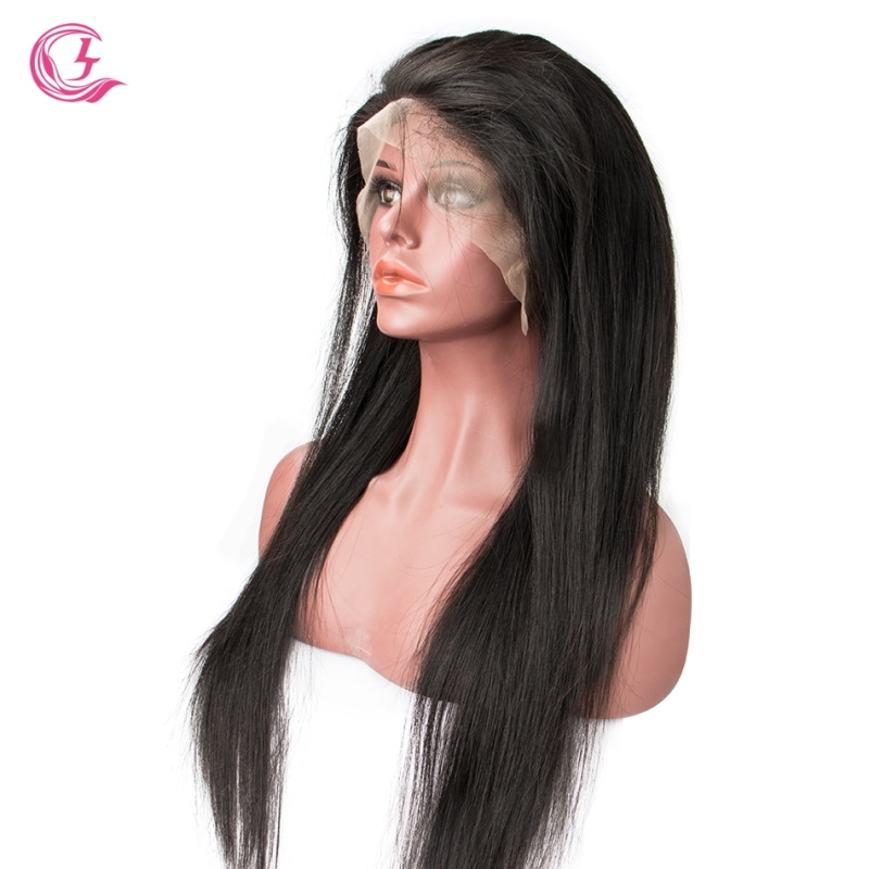 Raw Hair Straight Front Lace Wig  Make By Three Bundles+A Frontal  Small Cap Transperant Lace Wholesale