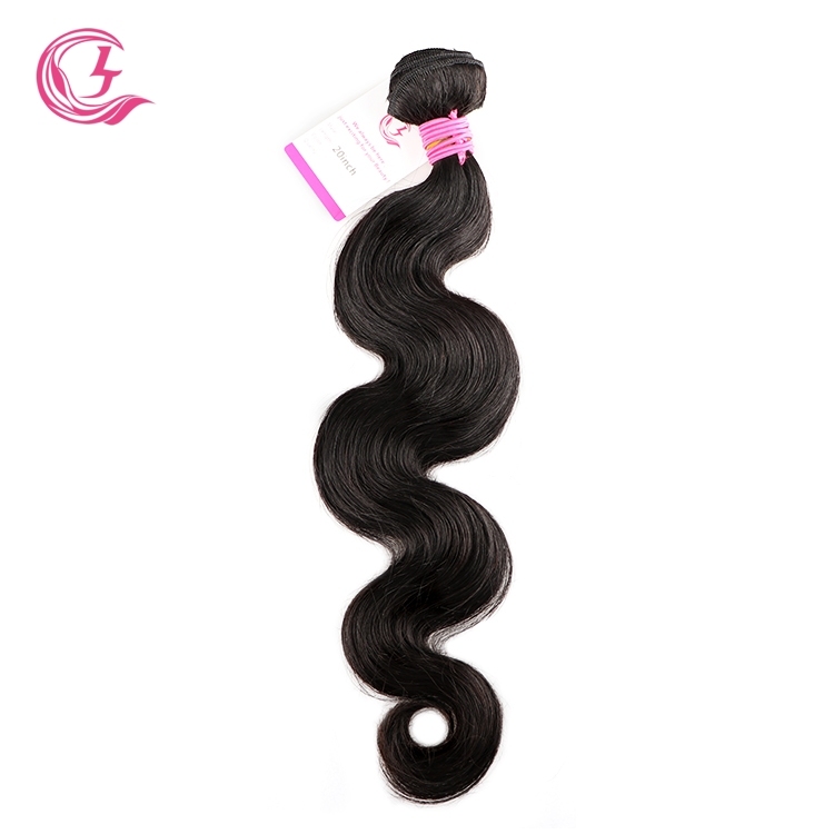 Raw Hair Body Wave Bundle Natural black color 100g With Double Weft