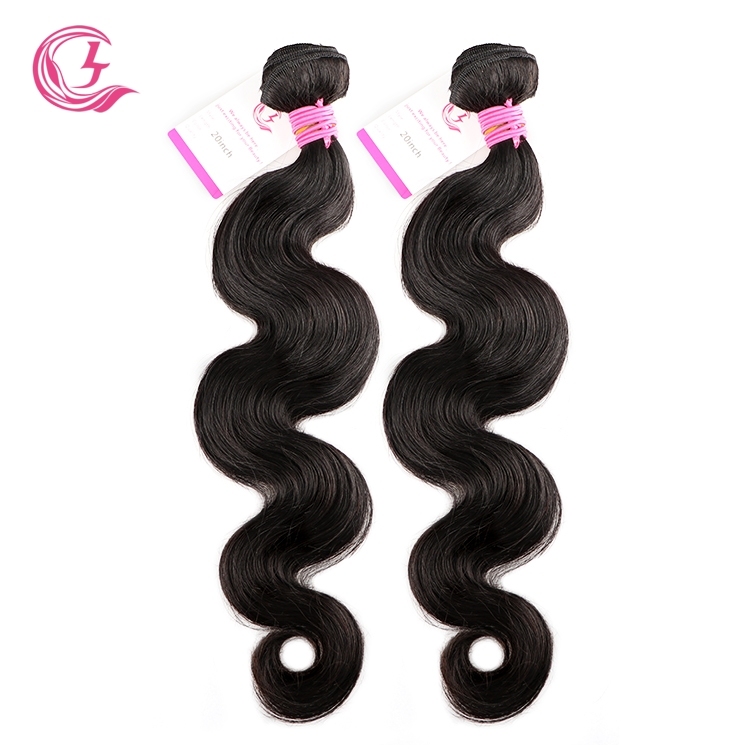 Raw Hair Body Wave Bundle Natural black color 100g With Double Weft