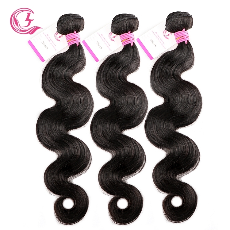 Raw Hair Body Wave Bundle Natural black color 100g With Double Weft