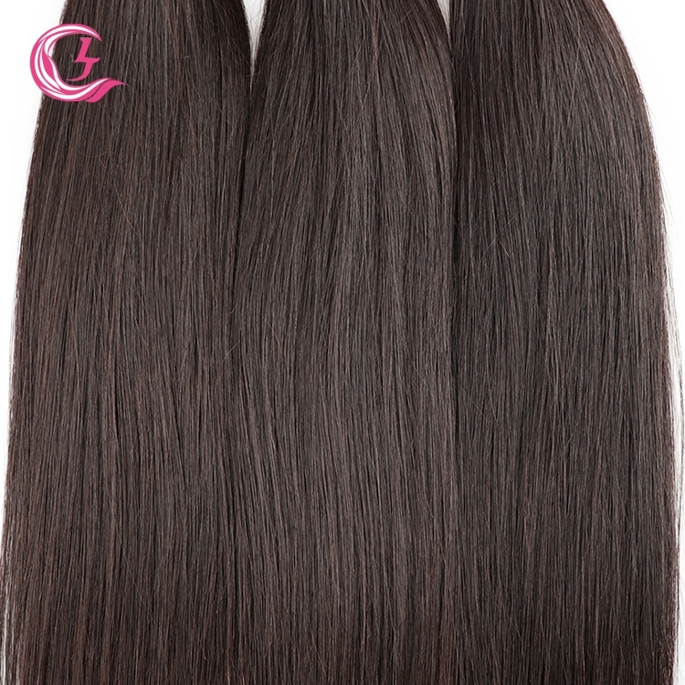 Unprocessed Raw Hair Straight Bundle Natural black color 100g With Double Weft