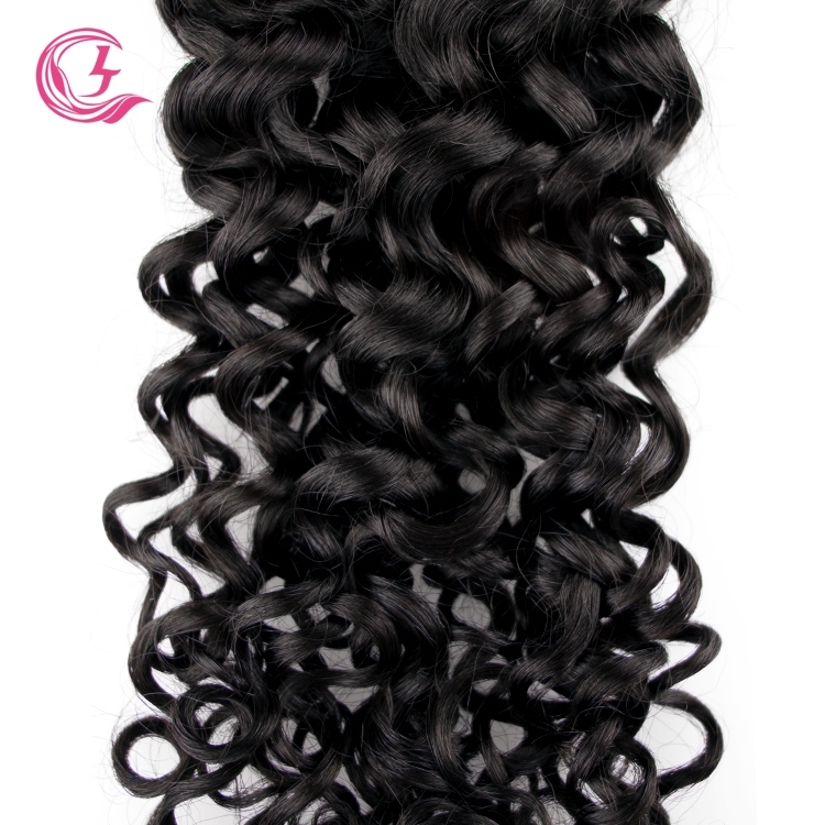 Unprocessed Raw Hair Italian Curly Bundle Natural black color 100g With Double Weft