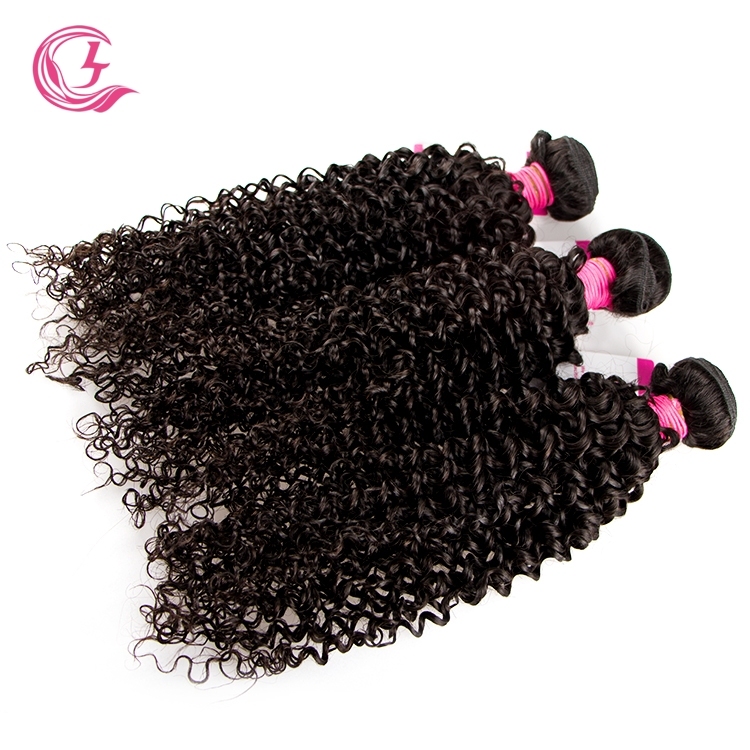 Unprocessed Raw Hair jerry curly Bundle Natural black color 100g With Double Weft