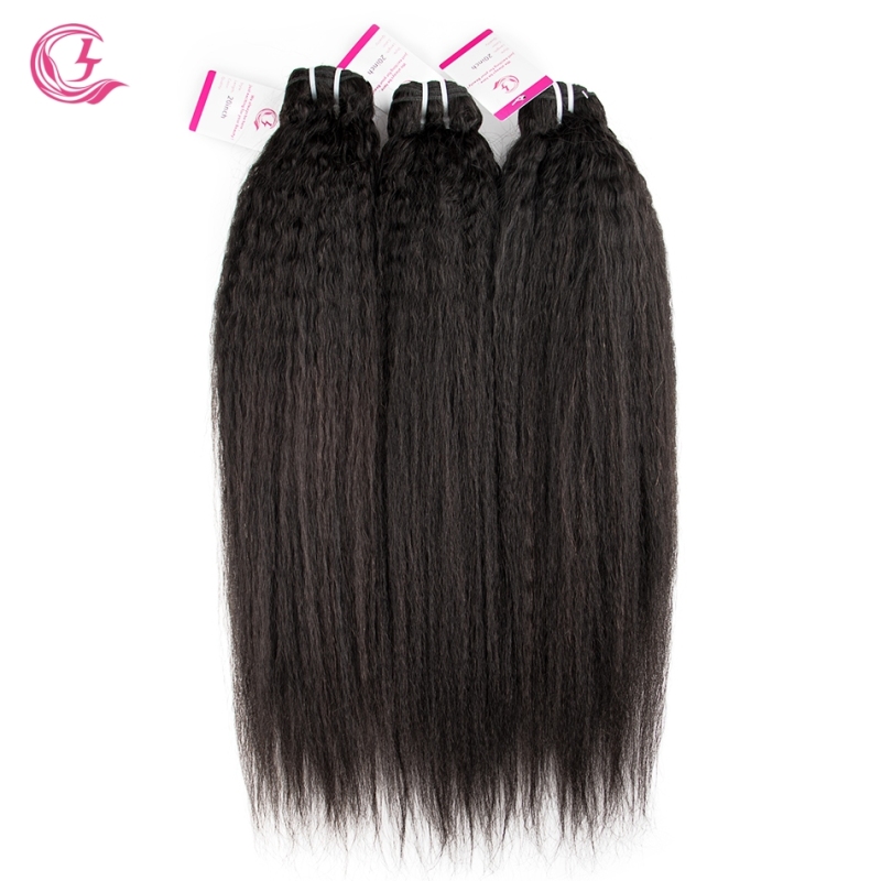Virgin Hair of Yaki Straight Bundle Natural black color 100g With Double Weft For Medium High Market