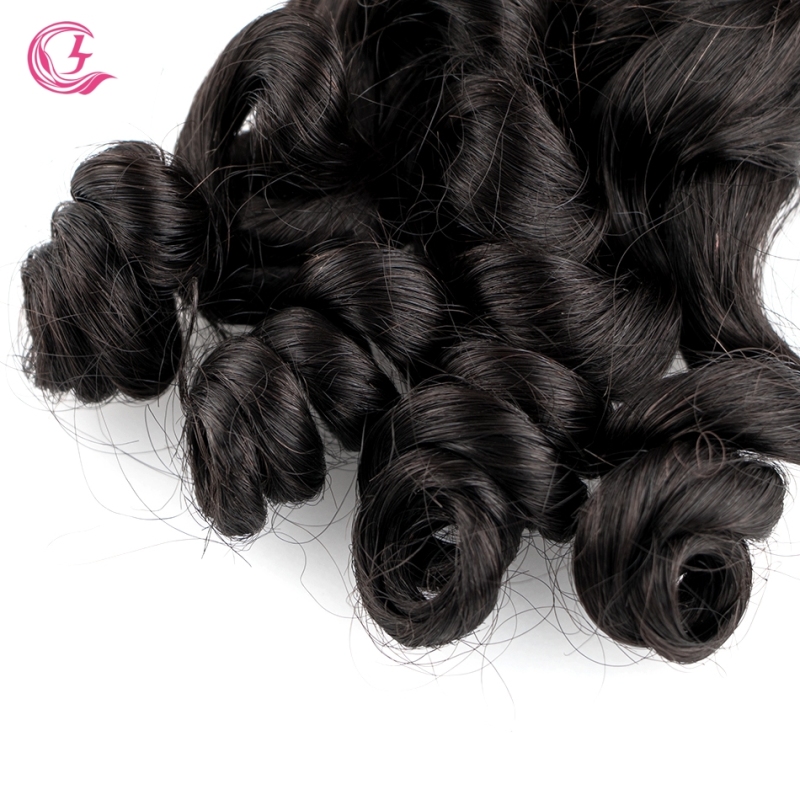 Virgin Hair of Loose Curly Bundle Natural black color 100g With Double Weft For Medium High Market