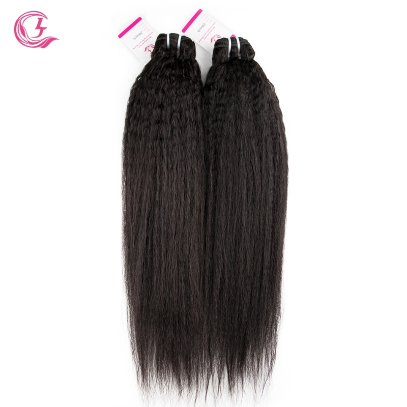 Virgin Hair of Yaki Straight Bundle Natural black color 100g With Double Weft For Medium High Market
