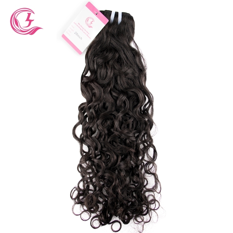 Unprocessed Raw Hair Natural Wave Bundle Natural black color 100g With Double Weft