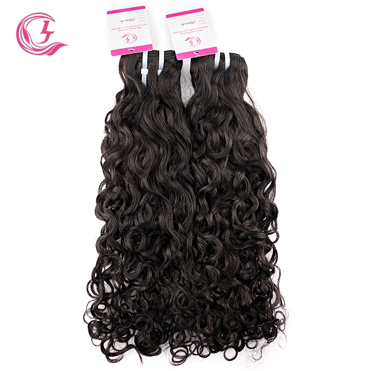 Unprocessed Raw Hair Natural Wave Bundle Natural black color 100g With Double Weft